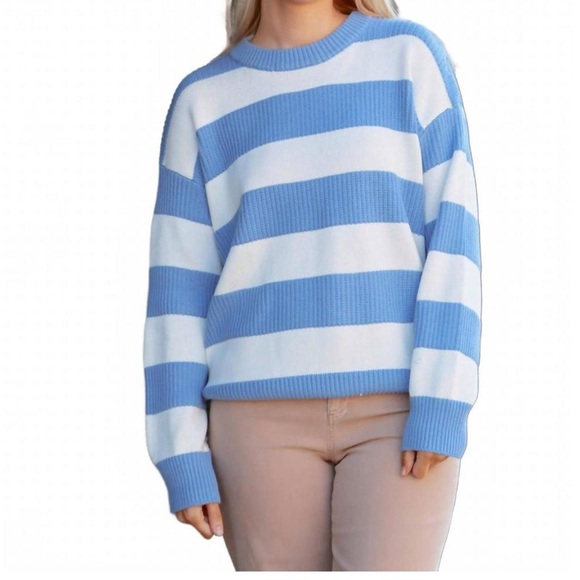 Z Supply Boyfriend Sailor Striped Sweater - Picture 2 of 7